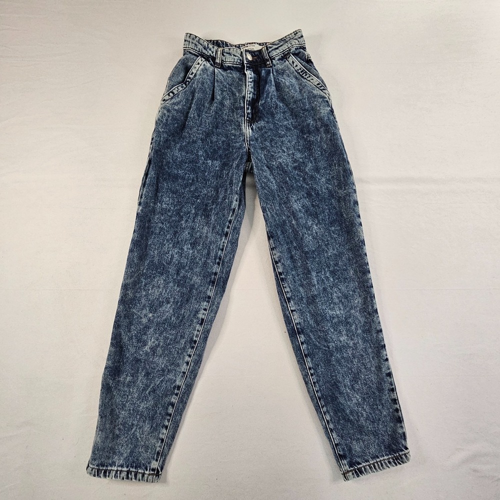 Garage Denim 80s Mom Jeans Size 25 Acid Wash High Rise Tapered Vintage Style